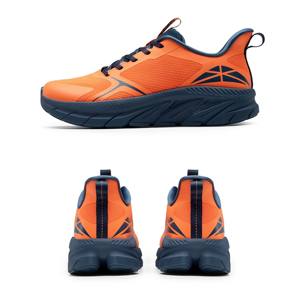 [Allswifit 1.0] Men's Comfortable Lifestyle Sneakers - ORANGE/NAVY BLUE - 5